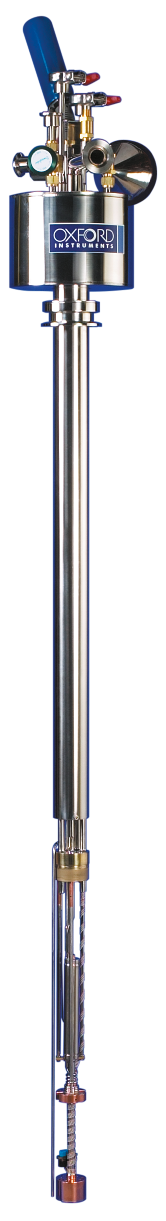 HelioxVL A helium-3 dilution refrigerator with low temperature dipstick insert for low temperature research and cryogenics. 	