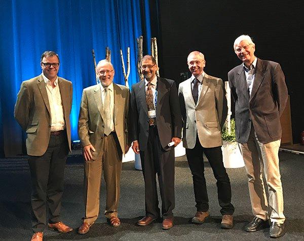 Michael Cuthbert from Oxford Instruments NanoScience, a member of the Advisory Board along with Paul Leiderer from Kostantz University, a member of the Prize Committee attended the prize award ceremony.